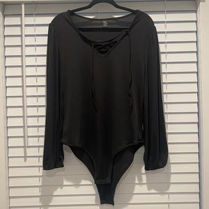 Black long sleeve body suit